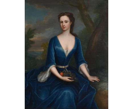 CIRCLE OF JOSEPH HIGHMORE (BRITISH 1692-1780) PORTRAIT OF ANNE ELIZA, DUCHESS OF CHANDOS Oil on canvas 125 x 100cm (49 x 39¼ 