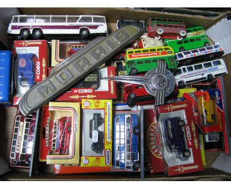 A Quantity of Diecast and Plastic Model Vehicles, by Corgi, Lledo, Oxford Diecast, Matchbox and other, predominately buses an