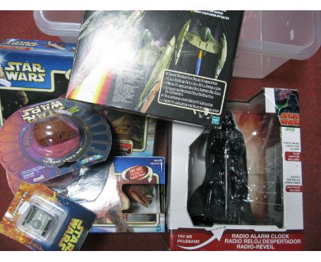 A Quantity of Modern Star Wars Plastic/Diecast Space Vehicles and Toys, including IMC Star Wars Darth Vader Radio Alarm Clock