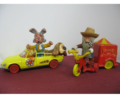 Two Original Corgi Magic Roundabout Vehicles, Brian car and Mr McHenry Trike, both, fair/good.