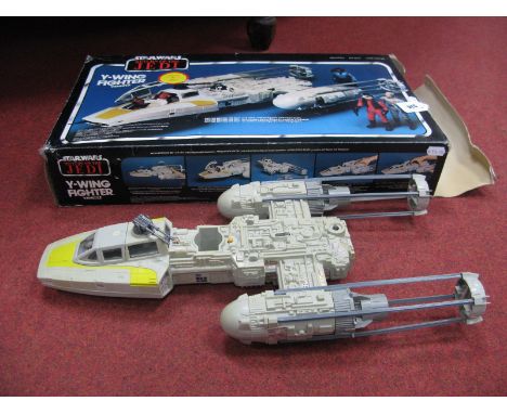 An Original Star Wars Trilogy Return of the Jedi Y-Wing Fighter Vehicle by Palitoy (Circa 1983),  front guns missing, no inst