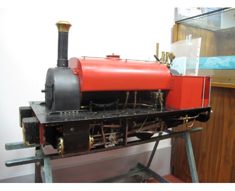 A 5" Gauge Live Steam Hudswell Clarke (of Leeds) 0-4-0 Saddle Tank Locomotive, gas powered - cab fitted with pressure gauge, 