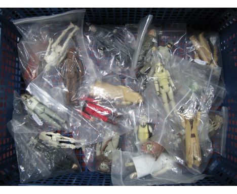 Twenty Original Star Wars Trilogy Plastic Figures Sometimes with Weapons/Accessories, including the Emperor with cane, Tusken