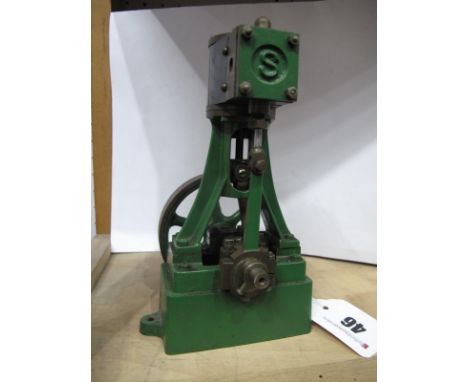 A Stuart 10V or Similar Vertical Steam Engine, flywheel loose.
