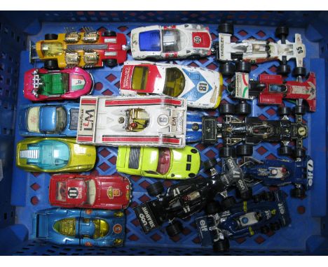 A Quantity of Mainly 1970's Corgi Diecast Vehicles, all racing, sports car based, all playworn.