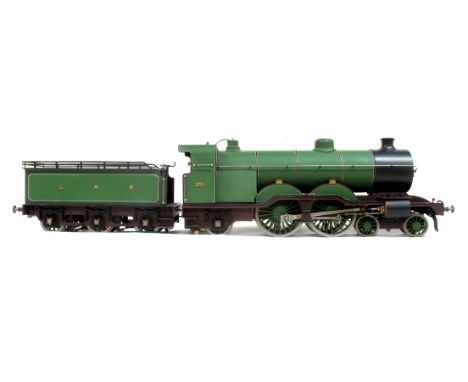 A Well Engineered Live Steam 3½" Gauge Model of Great Northern Railway Class 1 4-4-2 Locomotive and Six Wheel Tender R/No 251