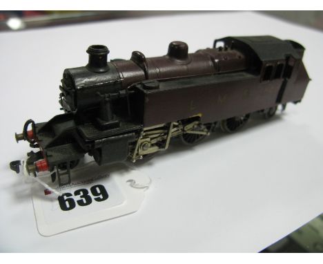Ivatt Class OO Gauge Kit Built Brass and White Metal Tank Locomotive 2-6-2, LMS maroon/black R/No. 1200 - two rail, unboxed, 