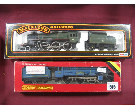 Two "OO" Gauge Locomotives and Tenders, comprising of Lima 4-6-0 Locomotive, R/No. 6009 'King Charles II", BR light blue live