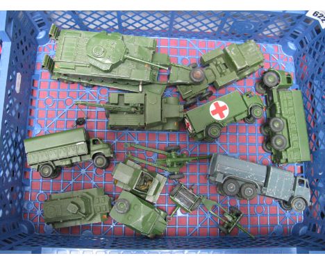 A Quantity of Diecast Vehicles by Dinky, 1950's/1960's, including tank transporter/R.A.F refueller/recovery tractor among oth