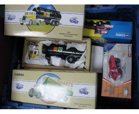 Four Corgi Classics, No. 30201 - Thames Trader, 30102 - London Brick Thames Trader, 97840 - Scammel Tanker, 97300 - Billy Sma