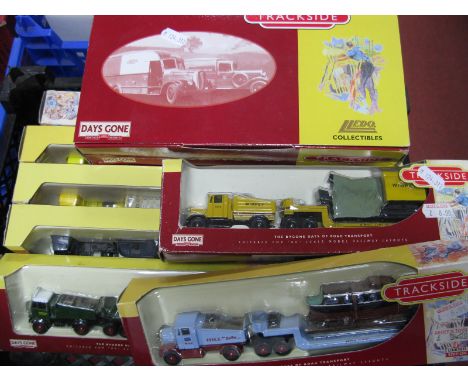 Nine 'OO' Gauge Trackside Diecast Model Commercial Vehicles by Lledo, including # DG112002 Scamell tractor with artic low loa