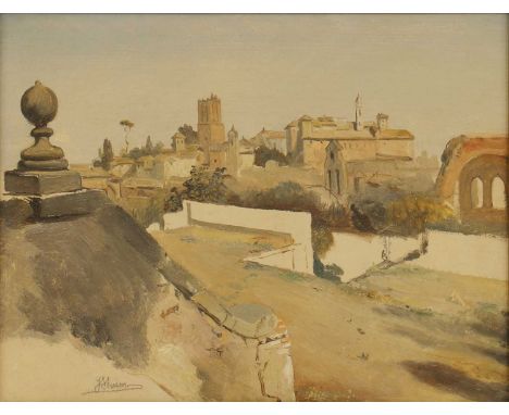 J Sturm, 19th centuryView of Romesigned 'J Sturm' l.r., oil on canvas25 x 32.5cmExhibited: Hazlitt, Gooden & Fox, 'The Lure o