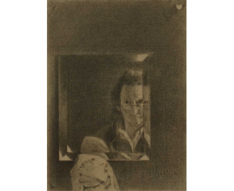 ▴ John Sergeant (1937-2010)'Self-portrait: Reflection in a bevelled mirror'dated 1996 u.r., titled on gallery label verso, pe