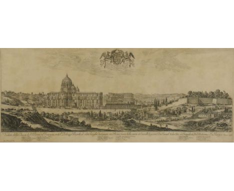 Israel Silvestre (French, 1621-1691)View of St Peter's Basilica, Vatican and Papal Palace, Rome, 1652etching30 x 78cmProvenan