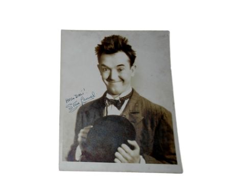 Stan Laurel - Autographed portrait still 9.75 x 7 inches inscribed Hello Dali! and signed Stan Laurel - Autographed portrait 