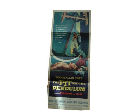 1961 - Pit & The Pendulum (The) - US Insert - Excellent Gothic Art for the classic Edgar Allen Poe tale starring Vincent Pric