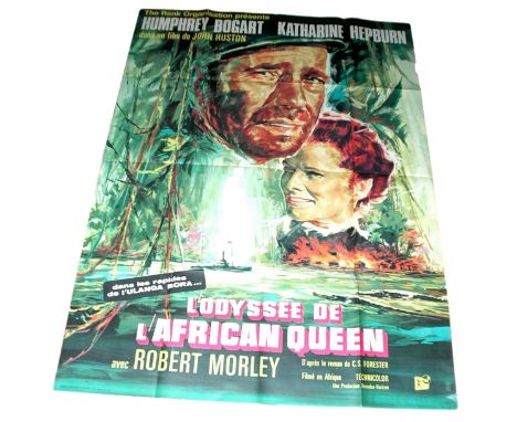 1951 - African Queen (The) - French Grande - Spectacular art for the Re Release campaign in France distributed by Rank Films.