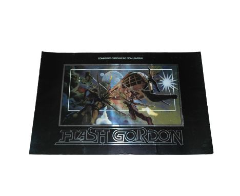 1980 - Flash Gordon - Landscape Mylar -  Stylish Art Deco teaser poster   Condition: rolled fine