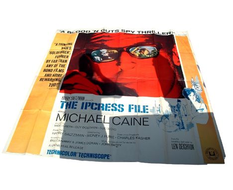 1965 - Ipcress File  - US Six Sheet - Superb art of Michael Caine as Harry Palmer.   Condition: Kraft Backed good.