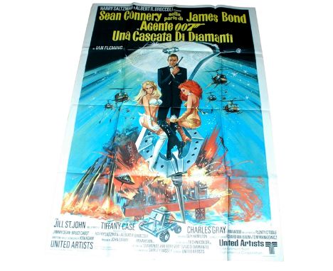 1971 - Diamonds Are Forever - Italian Two Foglio - Robert McGinnis art with the Italian subdued tweak - the crown jewels are 
