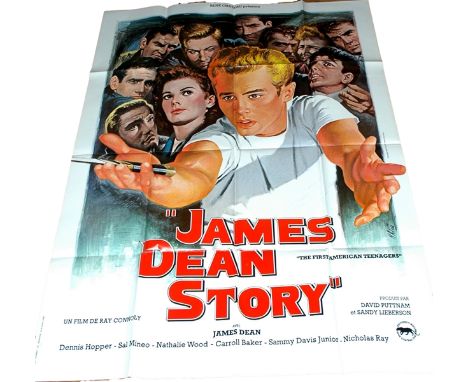 1957 - James Dean Story - French Grande - Superb art of James Dean for the biopic that was made after his death. Mid 1960's R