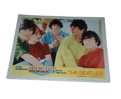 1965 - Help - Lobby Card (portrait) - The Fab Four and Elanor Bron.   Condition: Fair