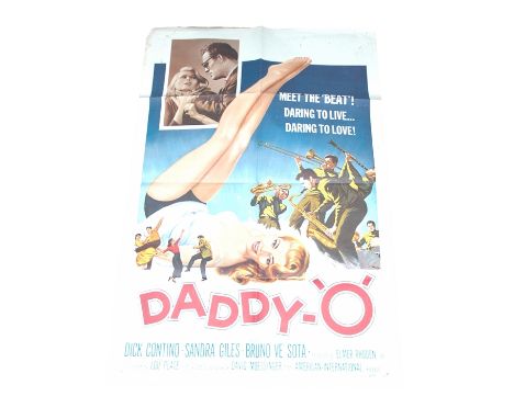 1958 - Daddy-O (aka Downbeat) - US One Sheet - Stereotypical B movie rock and roll art that typifies a generation   Condition