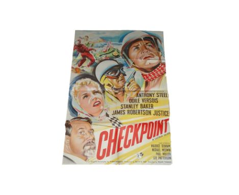 1956 - Checkpoint - UK One Sheet - Vintage art from the original release featuring the dramatic images of the principal playe