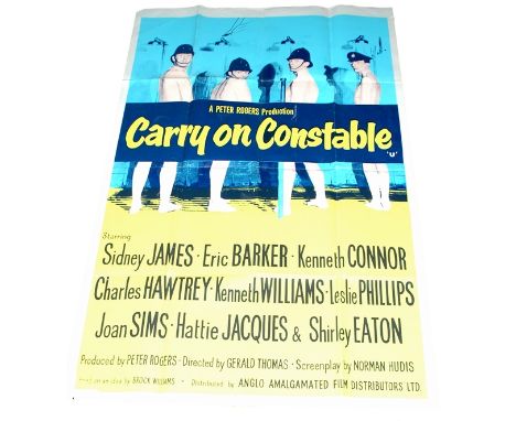 1960 - Carry On Constable - UK Bus Stop - Cheeky art for one of the great British comedy team's pop at the police.   Conditio
