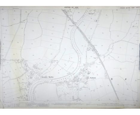 Collection of 20 1:2500 scale c1908 Ordnance Survey Maps of the York area including Naburn, Crockey Hill, Rowntrees Works etc