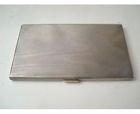 A mid 20th Century Continental rectangular engine turned cigarette case, stamped 925.  14 x 9cm.
Approx 181.6g. 