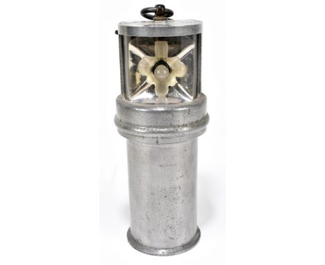 SAUNDERS BROS; A miners battery electric safety lamp.&nbsp;