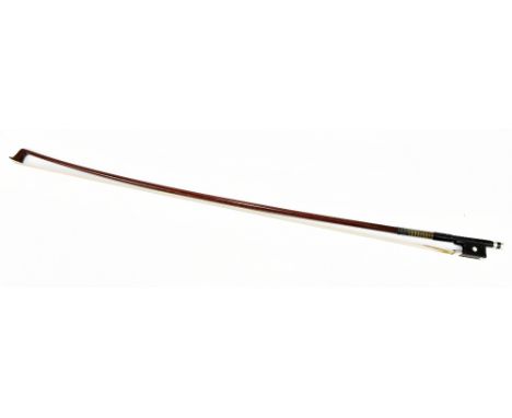 A French silver mounted viola bow stamped ‘Henry a Paris’, length 74cm.Additional InformationAppears in good condition and fu