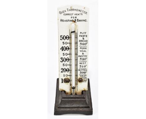 A Victorian white ceramic oven thermometer, 15cm.&nbsp;