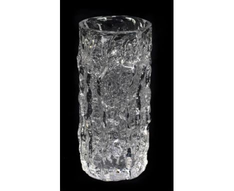 GEOFFREY BAXTER FOR WHITEFRIARS GLASS; a large Bark vase in the Flint colourway, height 23.5cm.Additional InformationLight we