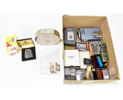 An extensive collection of lighters including a Ronson Varatonic example.