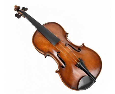 JW OWEN; a full-size English viola with one-piece back, length 42cm, with interior label for JW Owen of Leeds, cased.Addition