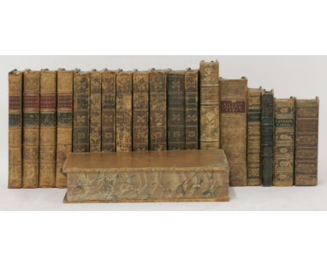 BINDING:1.  Dryden, John: The Miscellaneous Works, in four volumes. L, Tonson, 1767.  Full leather.  CONDITION: Light scuffin