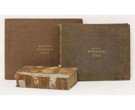 ATLASES:1.  Spruner Karl Von: Historico-Geographical Hand Atlas. 1872.  3rd edn.  Oblong folio; with 27 coloured maps. CONDIT