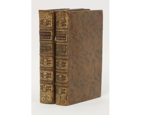 PRINTING:  FOURNIER, Pierre Simon:Manuel Typographique,Two volumes.  Paris, for the author, 1764-1766.  First edition, half-t