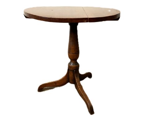 A 20th c, tripod table with later top, 68 x 67 cm.  The Alastair & Sheila Brooks Collection: of Oaklands (& past owners of Ed
