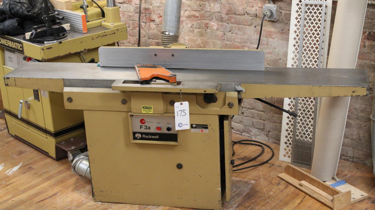 Rockwell F3a 12" Jointer (video) 220v/3ph, With extra blades & setting