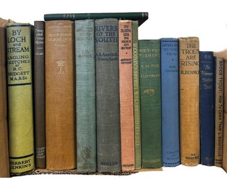 ANGLING AND FISHING. 13 Volumes of fishing interest. Authors include; R. C. Bridgett, J. R. Harris, Anthony Crossley and many