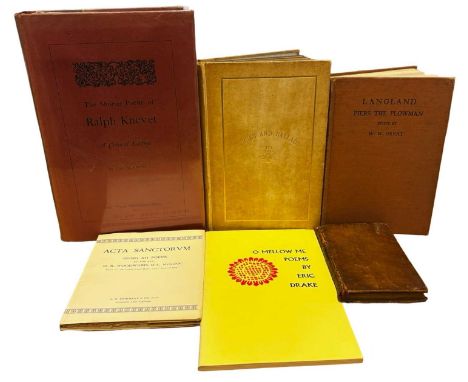 POETRY: 6 Titles: AMY M CHARLES: THE SHORTER POEMS OF RALPH KNEVET - A CRITICAL EDITION, Ohio, Ohio State University Press, 1