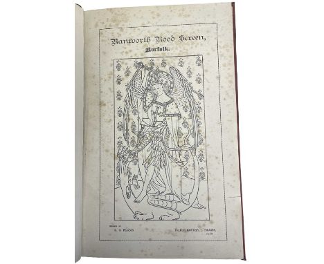 R O PEARSON: THE RANWORTH ROOD SCREEN.Large red half calf volume, containing 23 beautiful reproductions of details of Ranwort