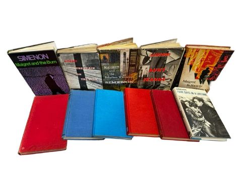 GEORGES SIMENON: 11 Titles: IN TWO LATITUDES, 1943, Book Club edition; MAIGRET AND THE BUM, 1973; MAIGRET TRAVELS SOUTH, 1942
