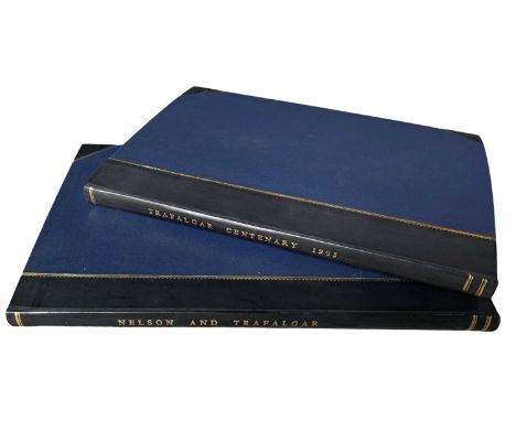 NELSON AND TRAFALGAR: 2 Titles uniformly bound in contemporary half calf with blue boards and gilt titles to spines: JOHN LEY