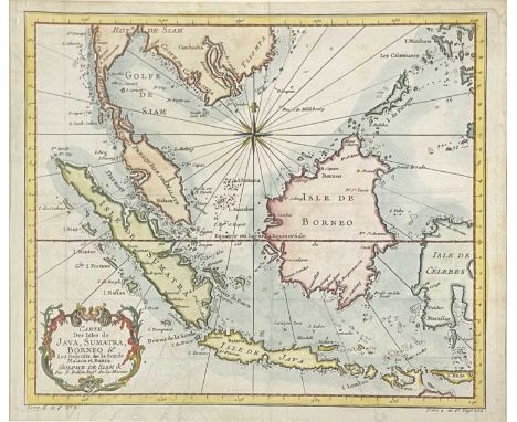 Bellin (Jacques Nicolas), Carte Des Isles de Java, Sumatra, Borneo &amp;a. Les Détroits de la Sonde Malaca et Banca, Golphie 