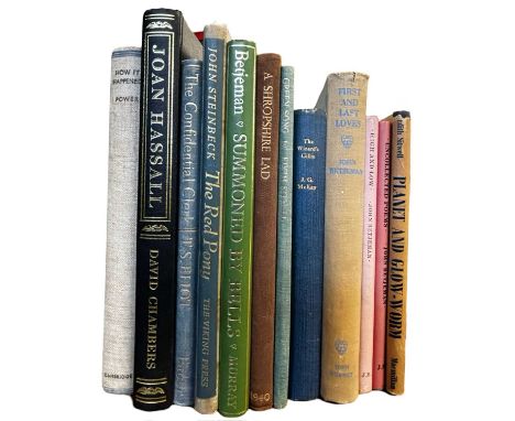Poetry and Literature. 12 volumes including; STEINBECK, John. The Red Pony. 1945 The Viking Press. First illustrated edition.