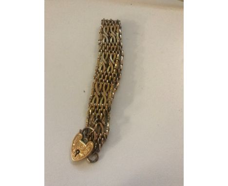 A Victorian 6-bar 9ct gate bracelet